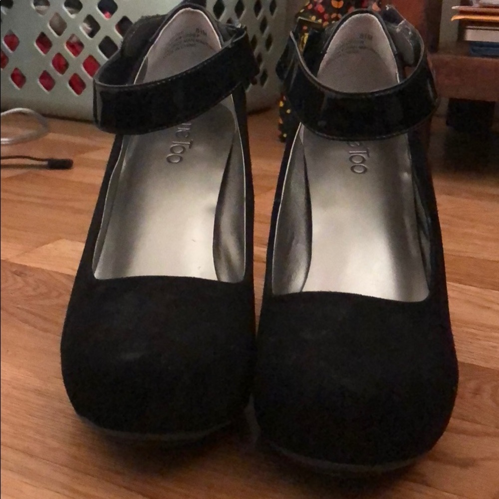 Black Ankle Strap Heels